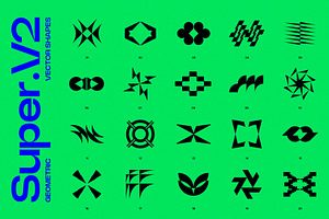 SUPER Geometric Vector Shapes. V2