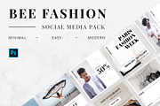 Bee Fashion Social Media Pack, a Social Media Template by Milos Knezevic (Thumbnail 1 of 6)