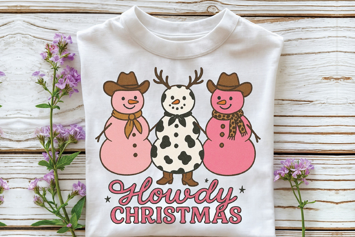 Howdy Christmas PNG Western Cowboy, an Illustration by CraftArtStudio (Photo 2 of 4)