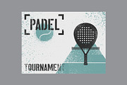 Padel tennis grunge vector posters., a Person Illustration by PoPaShop (Thumbnail 6 of 8)