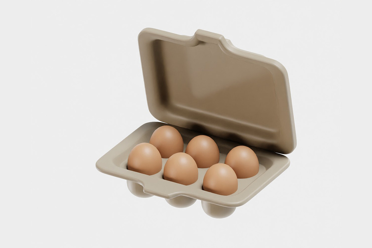 Egg cardboard package egg case, an Object 3D Model by fahad121 (Photo 2 of 7)
