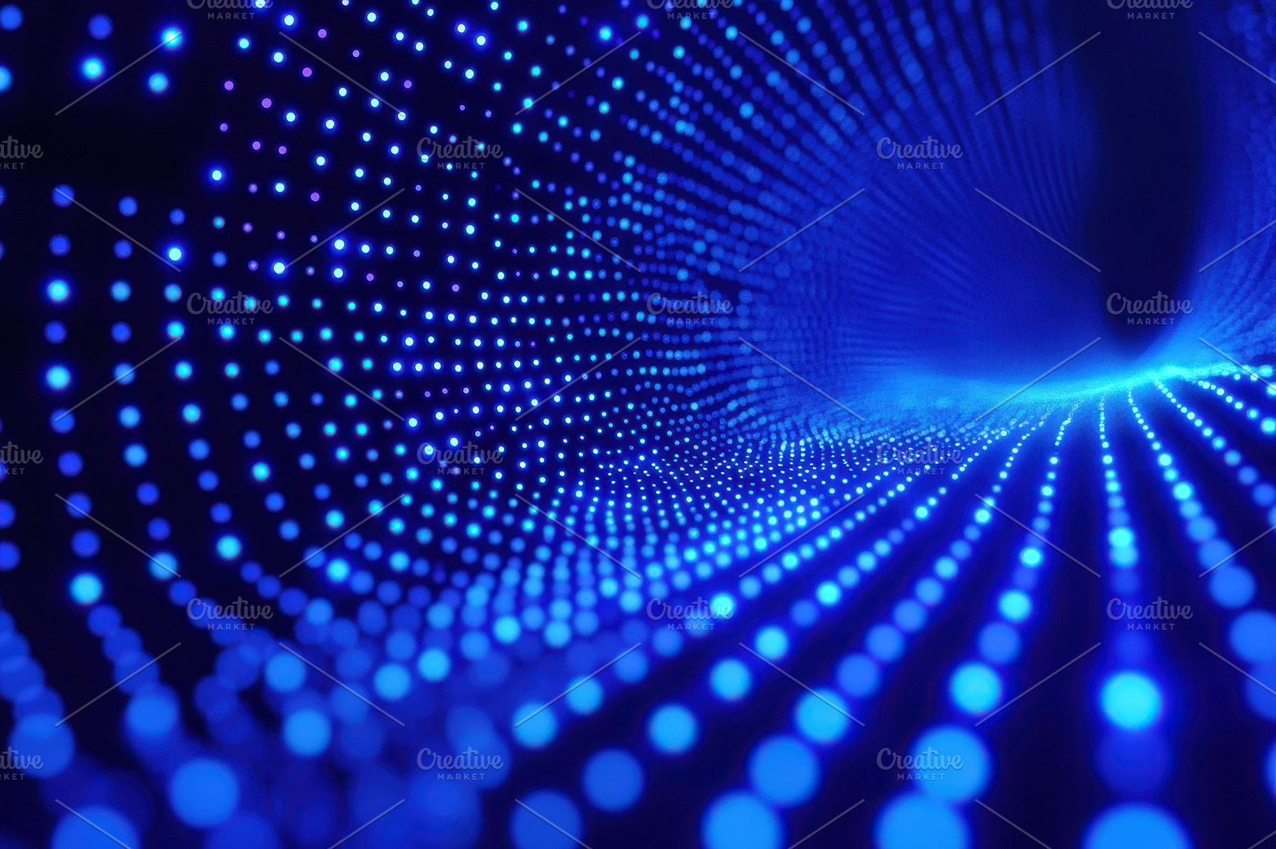 Blue Light Tunnel Abstract Digital A, a Background Photo by Pixeness Studio