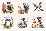 Downy Woodpecker Clipart, Cute Woodp, an Illustration by CreationArt (Thumbnail 4 of 5)