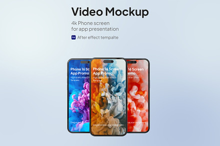 iPhone 16 Screen Video Mockup, a Templates & Theme by Eka Restu D. Putra