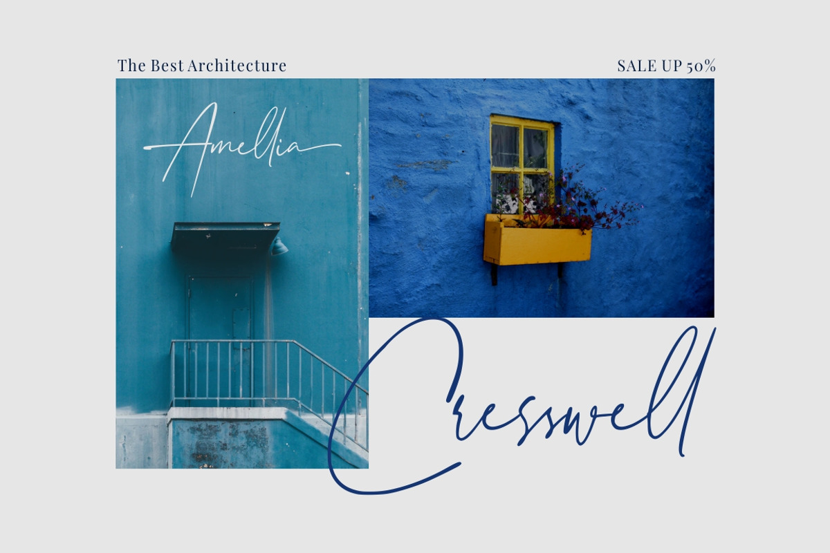 Hampshire - Modern Script Font preview 2
