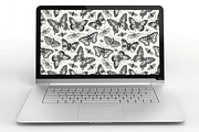Seamless Butterflies Moth insects, a Pattern Graphic by Vintage (Thumbnail 13 of 13)
