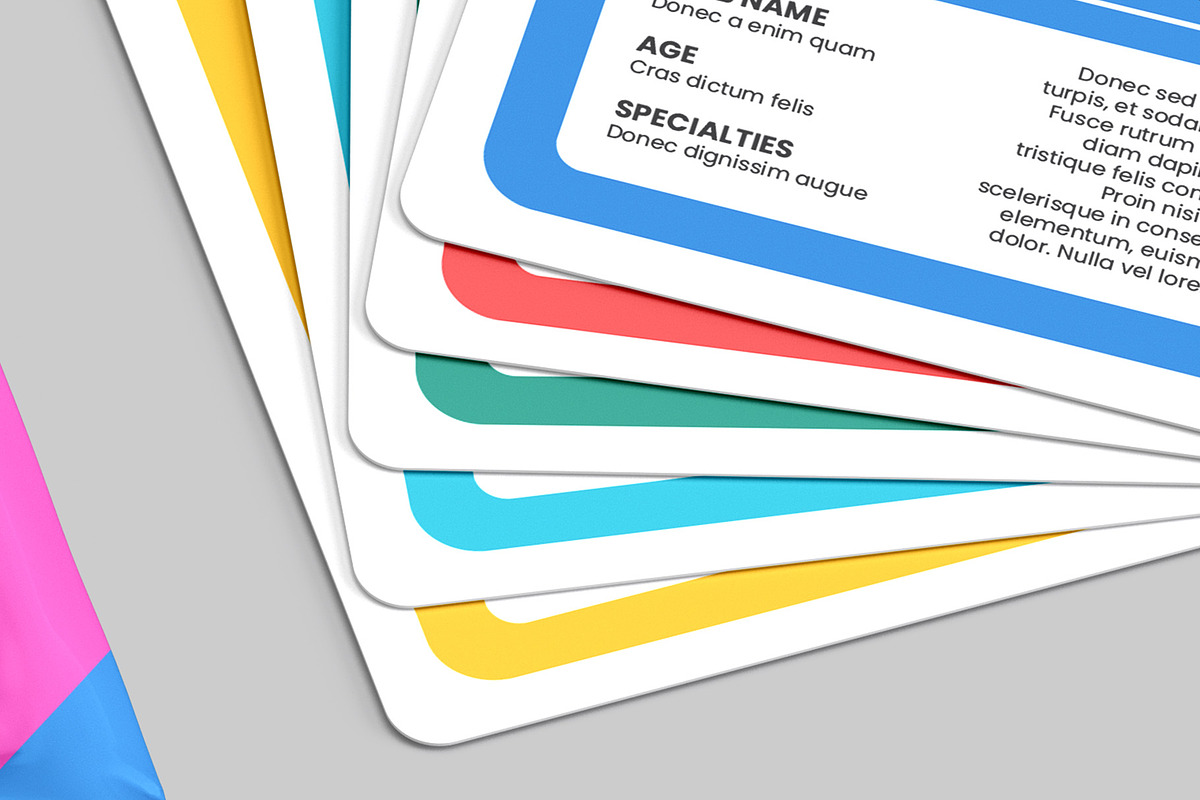 Trading Cards Mockup v2 - 9 views, an Advertising Mockup by Illusiongraphic (Photo 16 of 20)