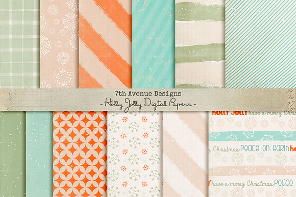Holly Jolly Digital Papers