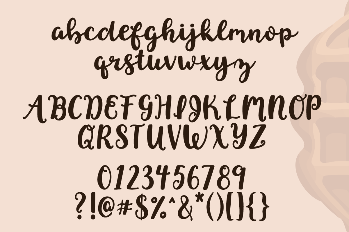 Hot Fudge Handwritten Script Font, a Script Font by Kellie Jayne Studio (Photo 4 of 9)