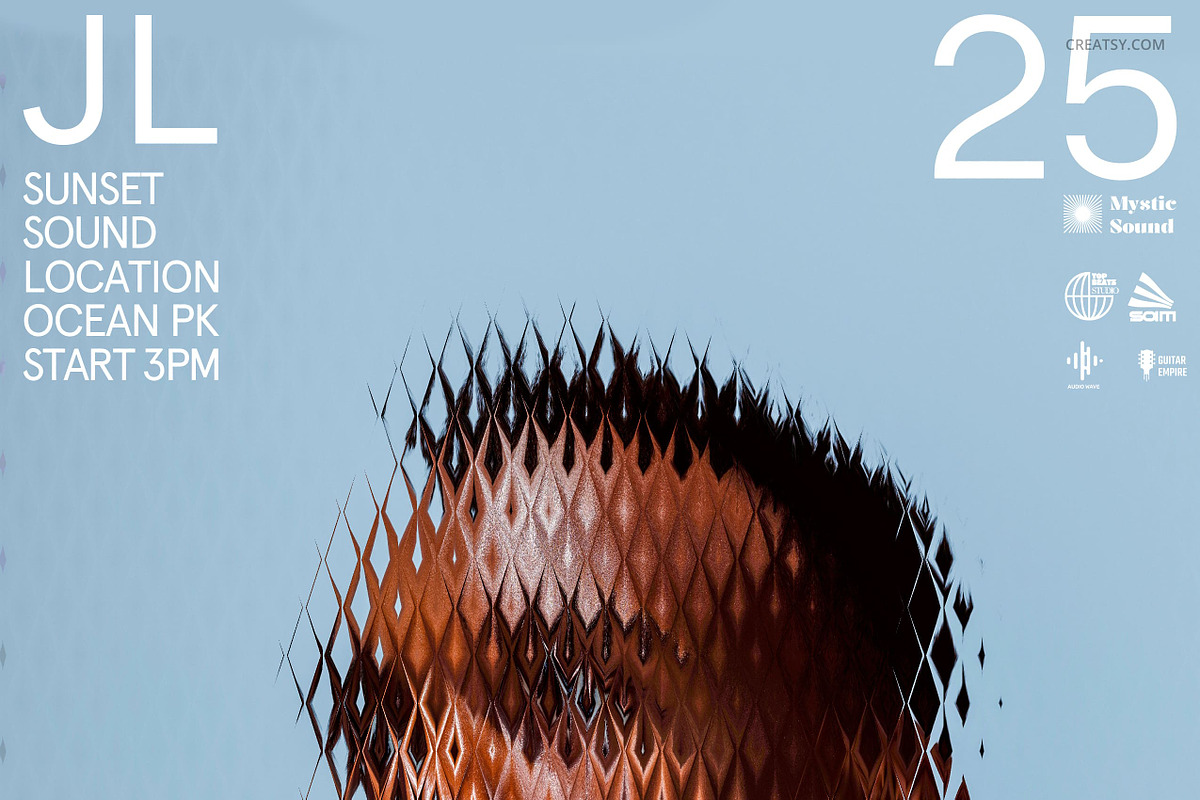 Glitch Glamour Poster Template, a Poster Template by creatsy5 (Photo 3 of 4)
