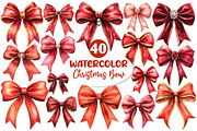 Red Coquette Christmas Bow clipart, an Illustration by Dream Creation (Thumbnail 1 of 7)
