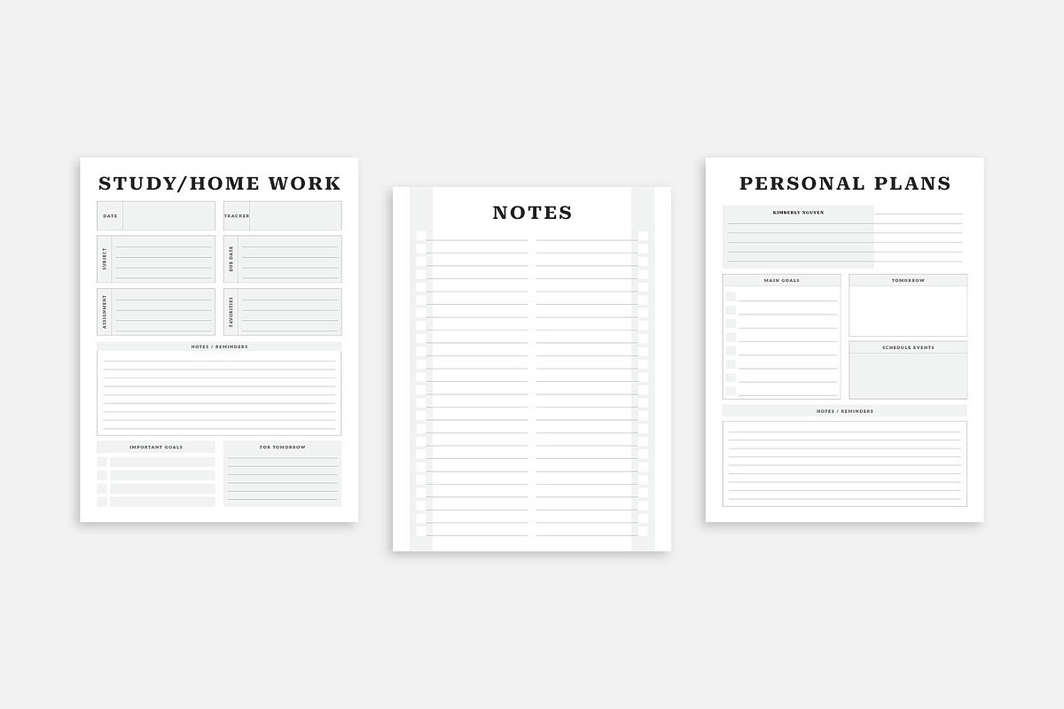 InDesign Planner Bundle Pack Vol.29, a Stationery Template by MNT-Creator