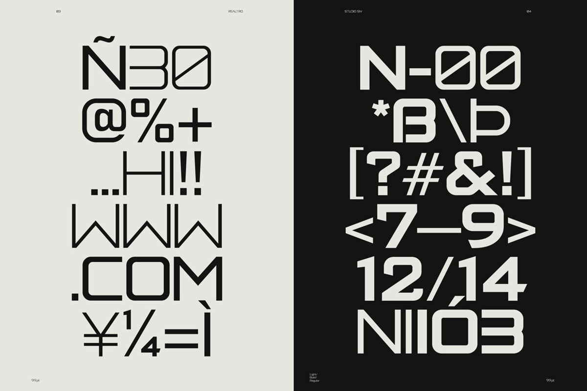 Realtro - Modern Font Family 8Styles, a Sans Serif Font by Studio Siv (Photo 6 of 12)