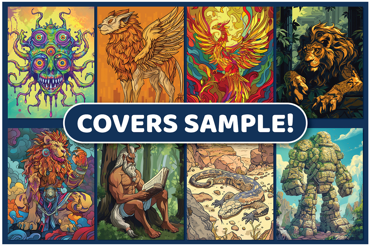 Fantasy Creatures Coloring Pages, an Illustration by BrightMart