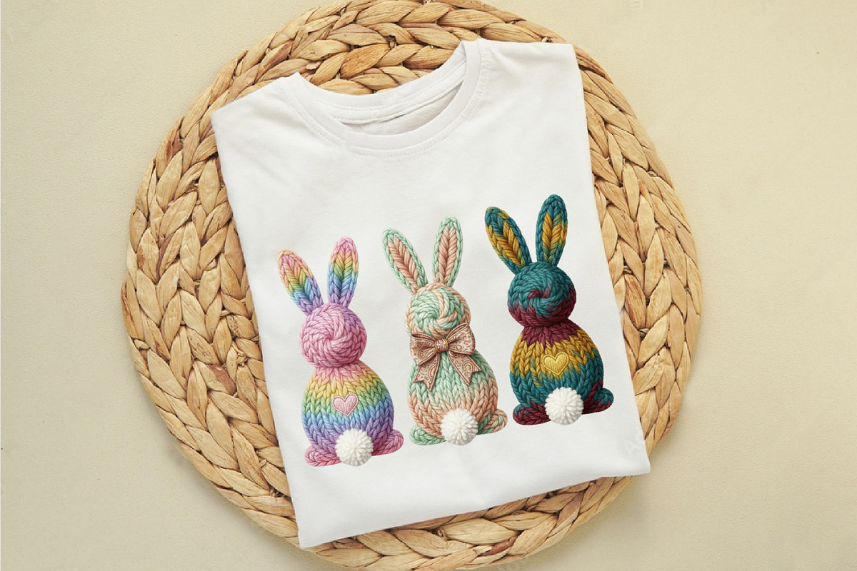 Happy Easter Bunny Png Faux Yarn Eas, an Illustration by designcity5 (Photo 3 of 9)