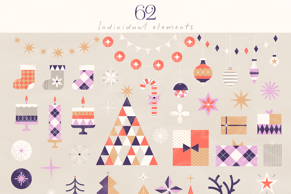 Calm Christmas. Geometric Graphics, an Object Graphic by Animoon (Photo 3 of 14)