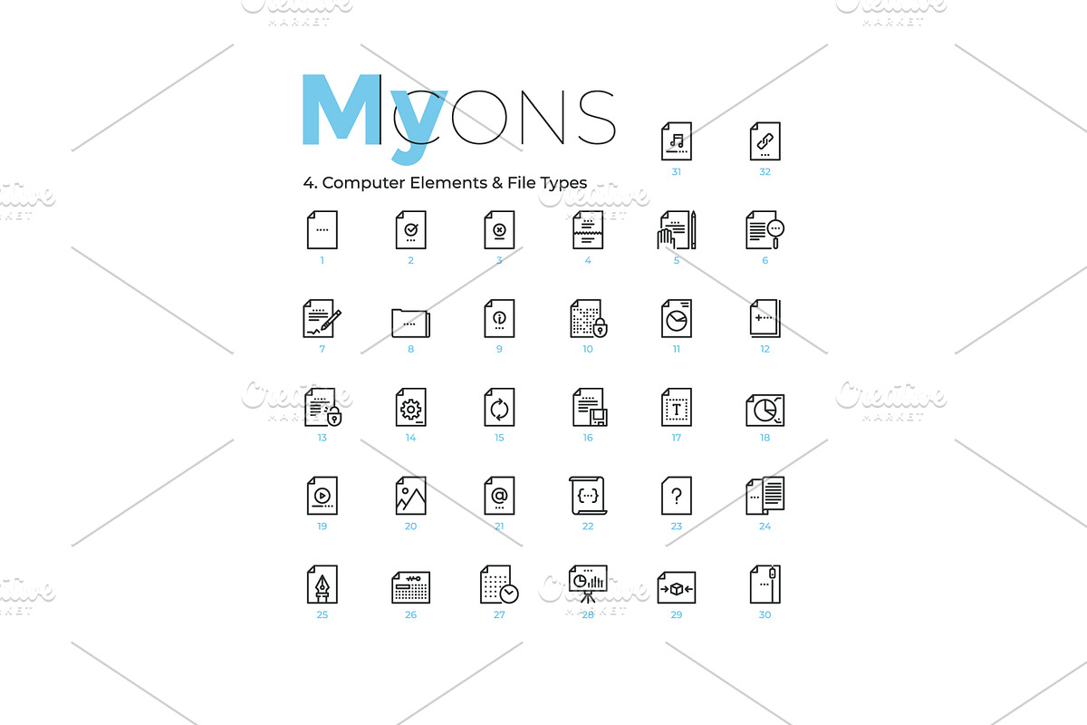 My Icons, an Outline Icon by Andrew Kras Design (Photo 11 of 38)
