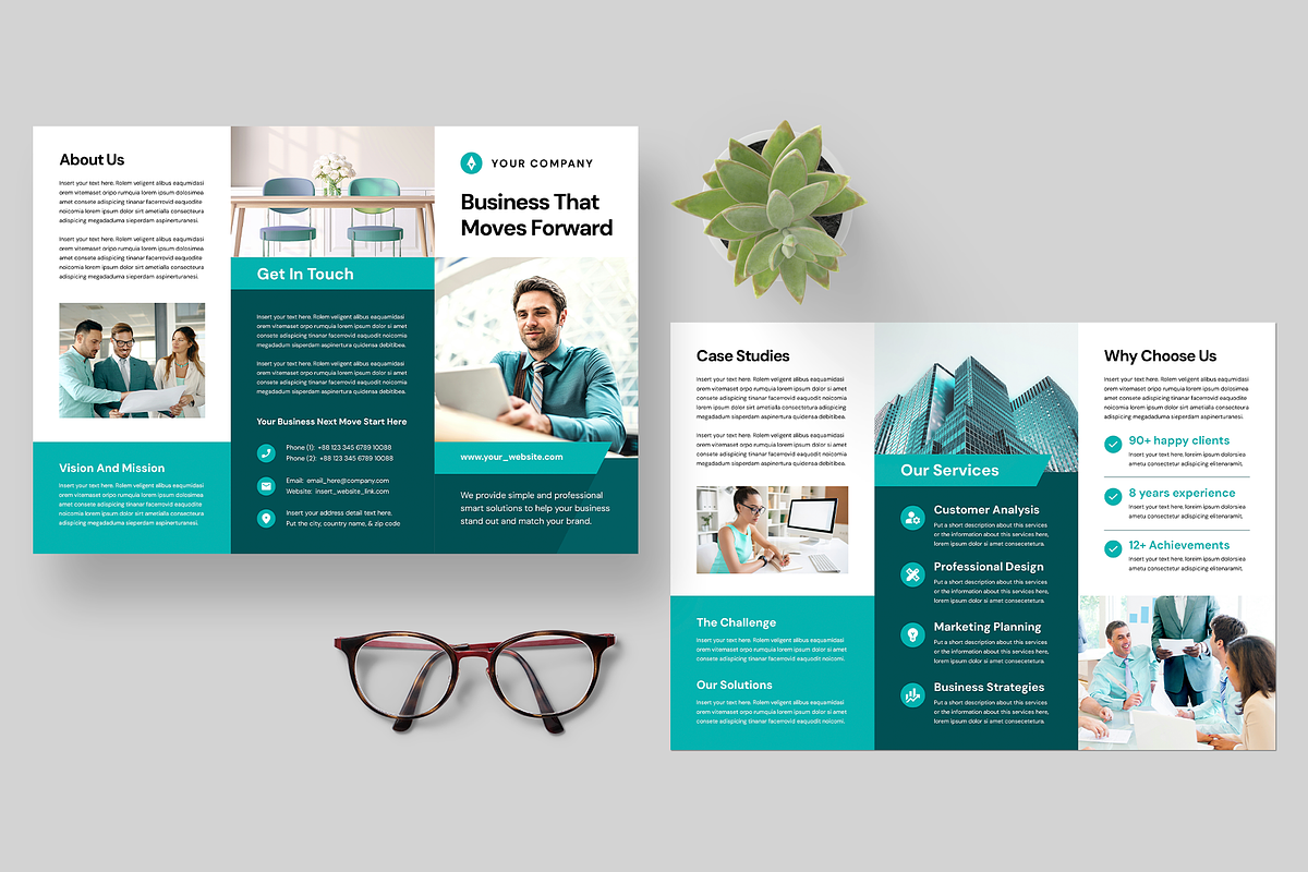 Brochure | Canva, MS Word, InDesign, a Brochure Template by Leaflove (Photo 2 of 6)