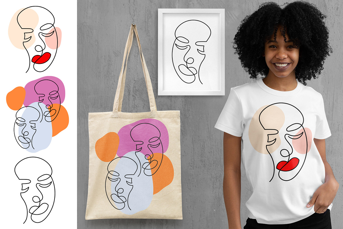 One Line Drawing Woman Face SVG PNG, an Object Graphic by jelisua88 (Photo 1 of 3)