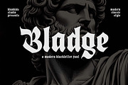 Bladge a Modern Blackletter Font, a Blackletter Font by Blankids Studio (Thumbnail 1 of 12)