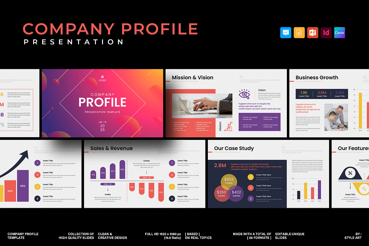 Company Profile PowerPoint Template, a Presentation Template by StyleArt (Photo 1 of 10)