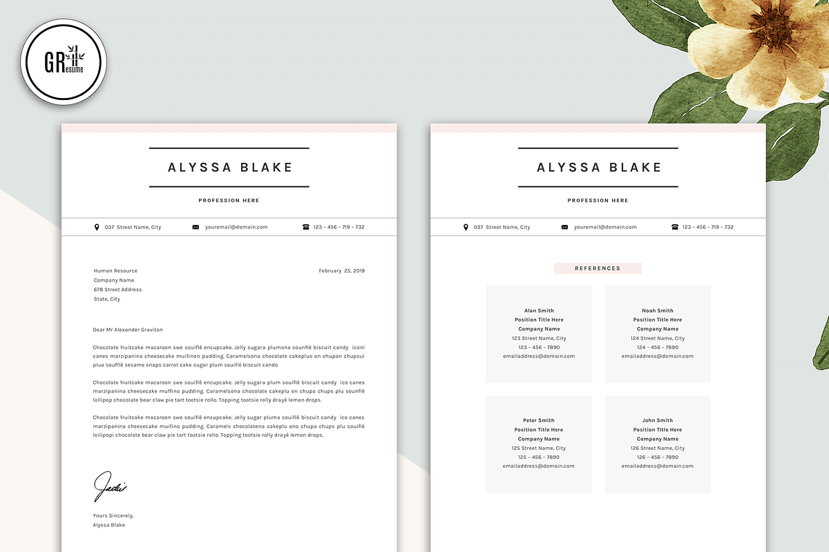 CV Resume Template for Word, a Resume Template by GResume (Photo 4 of 7)
