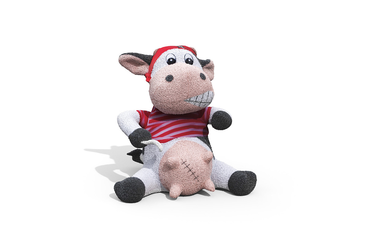 Toy Pirate Cow, an Animal 3D Model by 3DCargo (Photo 3 of 16)