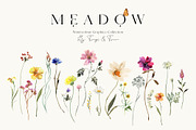 Meadow Wildflower Graphics, an Illustration by Twigs and Twine (Thumbnail 1 of 14)