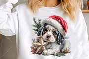 Whimsical Christmas Dog Clipart PNG, a Seasonal Illustration by Canvas Craft (Thumbnail 5 of 10)