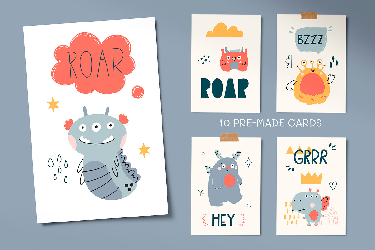 Boo - cute monsters collection, an Animal Illustration by Mariart_i (Photo 6 of 8)