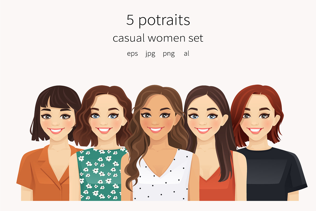 Portraits of beautiful women, a Person Illustration by Volha Hlinskaya (Photo 1 of 2)