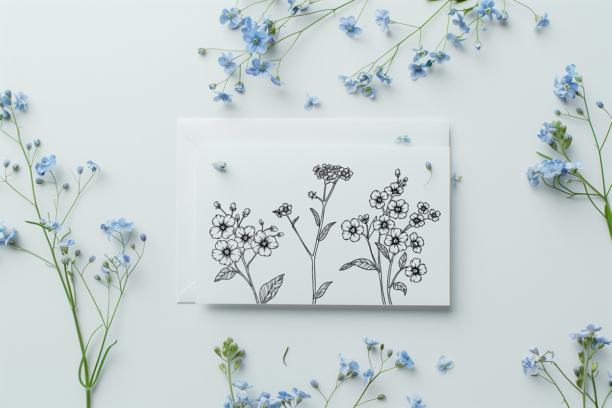 Forget-me-not SVG clipart, an Object Graphic by Dervik Art Store (Photo 2 of 8)
