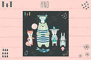 Scandinavian Guys. Graphic set, an Animal Illustration by Good Genie (Thumbnail 5 of 9)