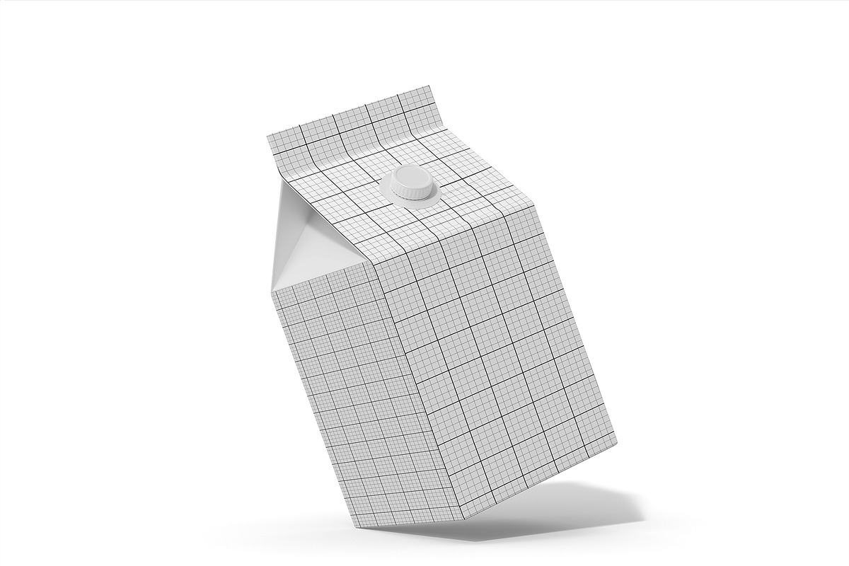 Floating Milk Box Packaging Mockup, a Product Mockup by graphypix (Photo 4 of 4)
