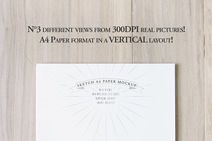 Sketch A4 Vertical Paper Mockup