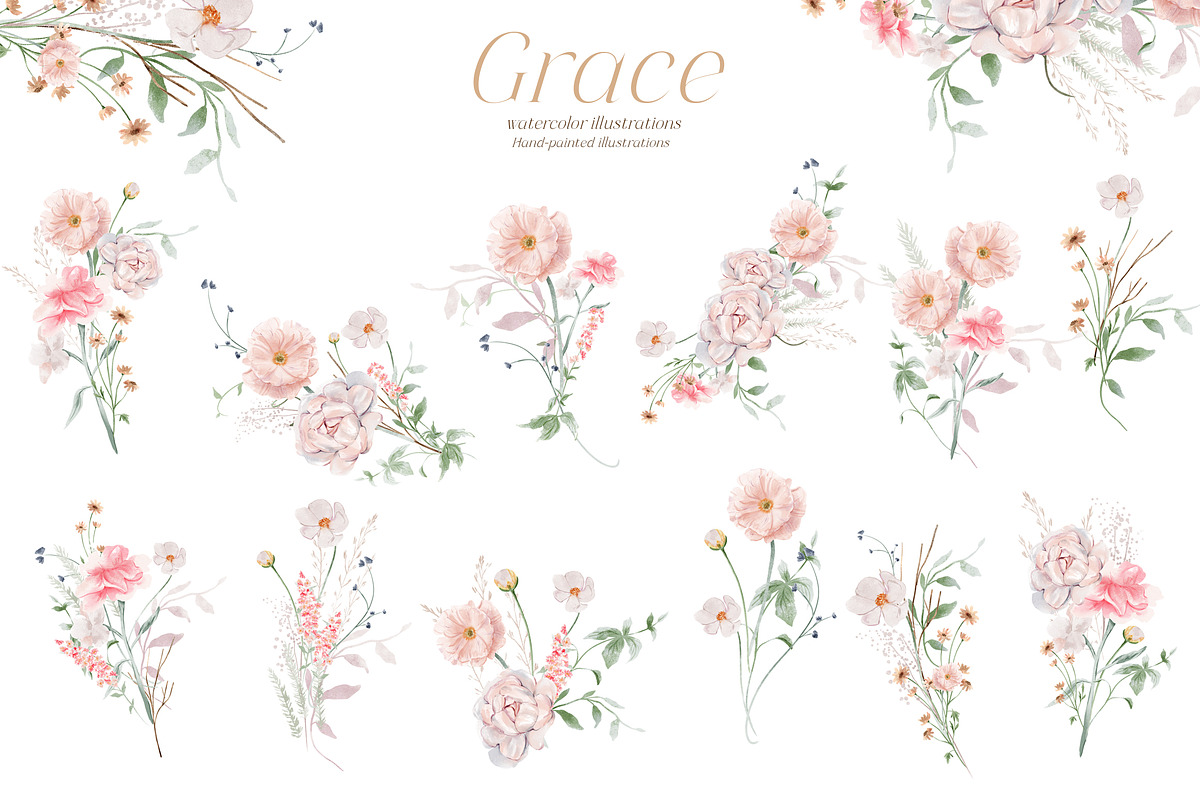 Wild floral illustrations - Grace, an Illustration by TheHappyGiftArt (Photo 4 of 10)