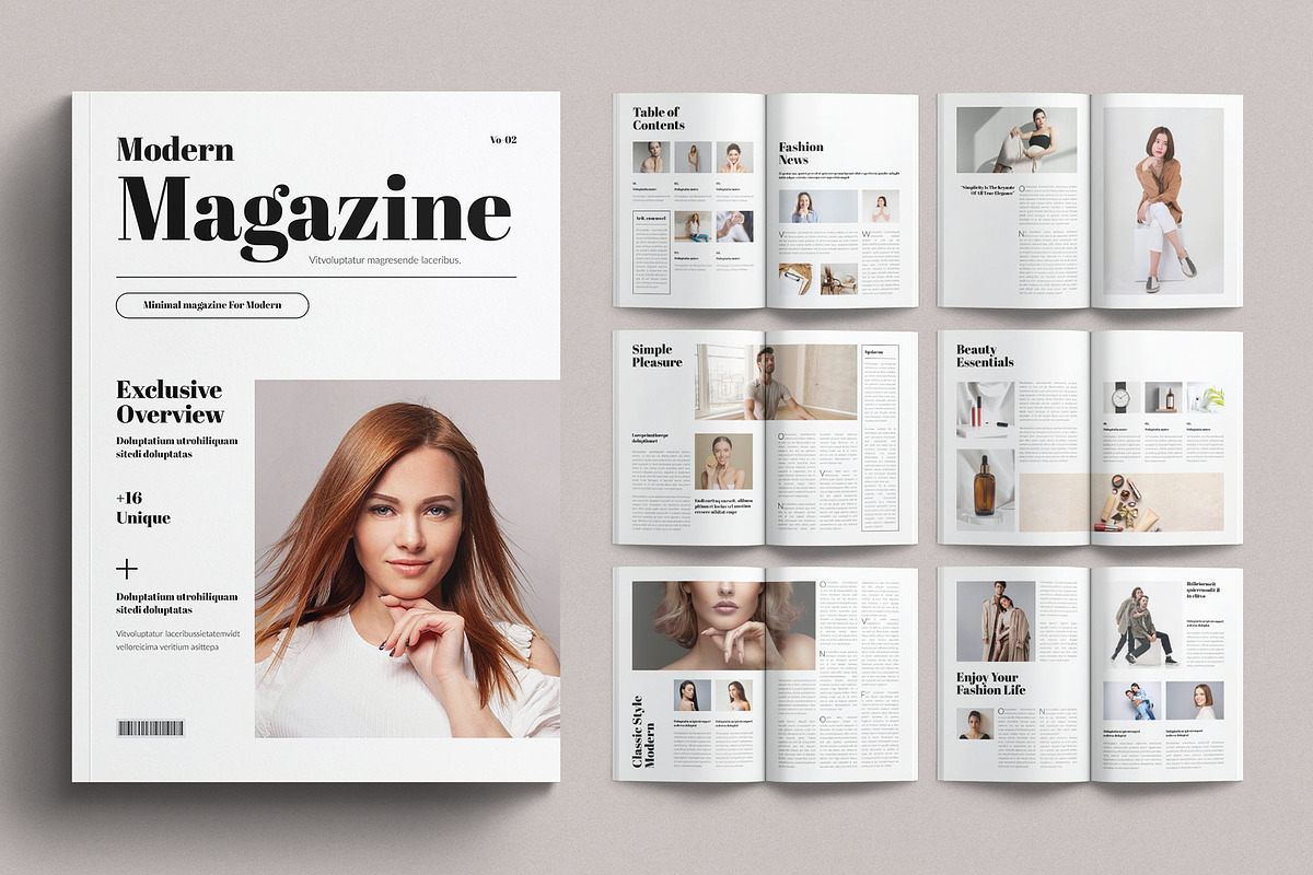 Modern Magazine Template, a Magazine Template by E-Type (Photo 1 of 7)