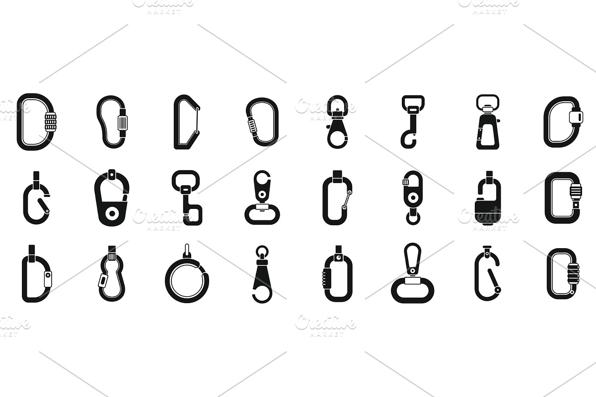 Carbine icons set simple vector, an Object Illustration by Ylivdesign