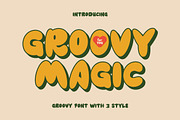 GF Magic - Retro Groovy Font, a Sans Serif Font by GroovyFontCo (Thumbnail 1 of 9)