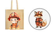 Animals Firefighter Clipart, an Illustration by Design Market (Thumbnail 5 of 5)