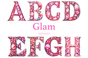 Pink Fashion Alphabet, a Decorative Illustration by GlamArtZhanna (Thumbnail 1 of 5)