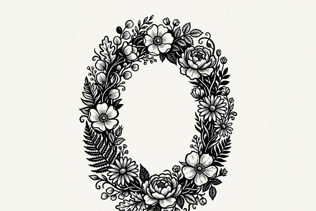 50 Elegant Floral Oval Mirror Frame, a Decorative Illustration by Amazin_art (Photo 22 of 34)
