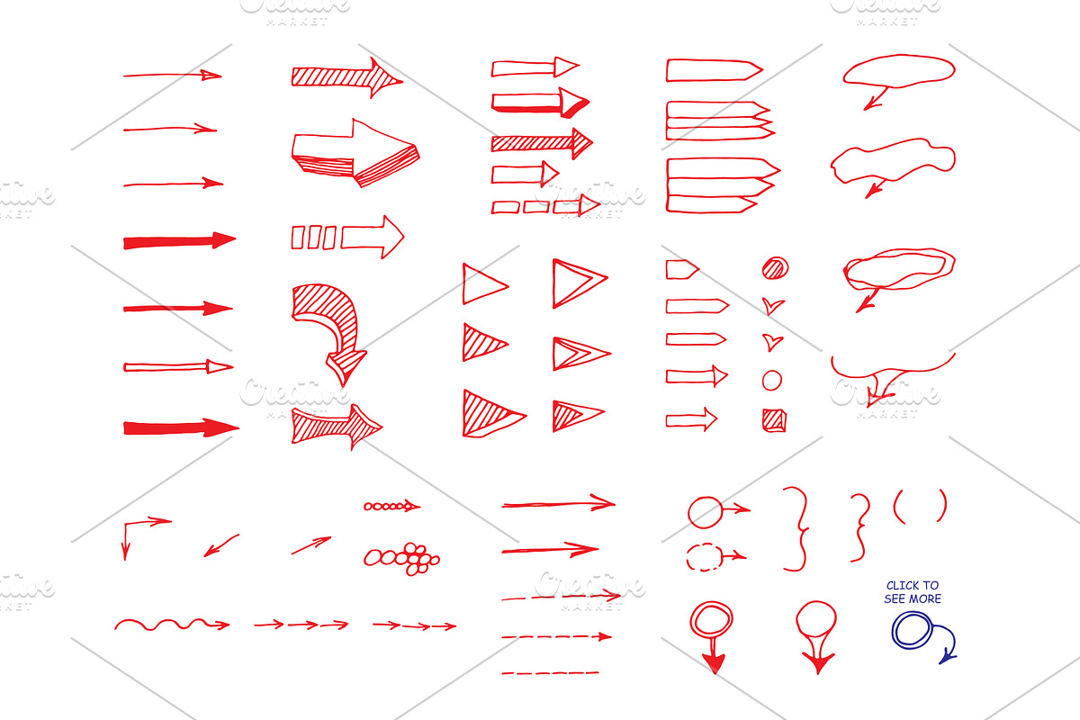 102 Hand drawn arrows., an Object Graphic by Olgaart (Photo 4 of 5)