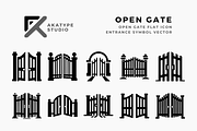 Open Gate Icon Vector, an Icon by Akatype Studio (Thumbnail 1 of 3)