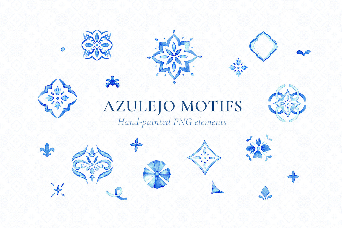 Azulejo Azure. Watercolor collection, a Decorative Illustration by Liliia Polos Illustration (Photo 10 of 11)