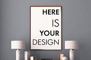 15 mockup of posters in the interior, a Print Template by FilL239 (Thumbnail 15 of 16)