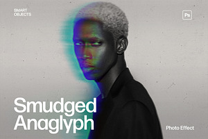 Smudged Anaglyph Photo Effect, a Layer Style Add-On by DesignerCandies