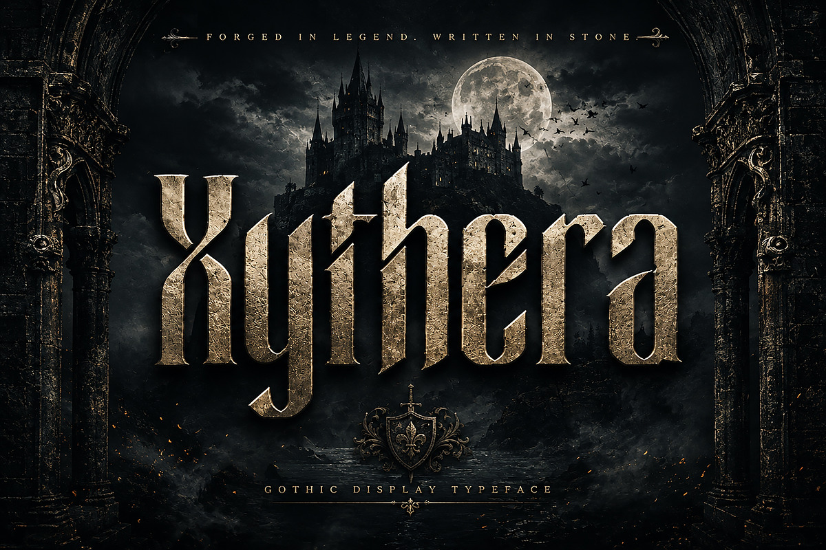 Xythera, a Blackletter Font by Wow Magic (Photo 1 of 4)
