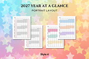 2027 Yearly at a Glance - Canva, a Templates & Theme by Adalin Shop (Thumbnail 10 of 12)