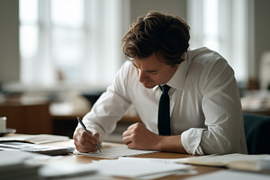 Businessman in a white shirt and tie, a Business Photo by MistyDay